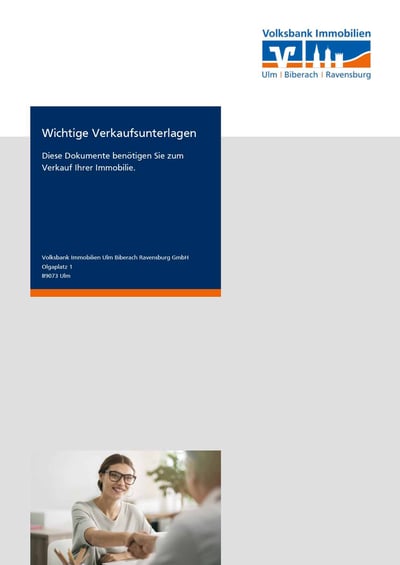 Cover für Wichtige Unterlagen für den Verkauf der Immobilie