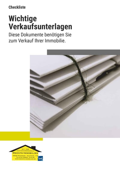 Cover für Wichtige Unterlagen für den Verkauf der Immobilie