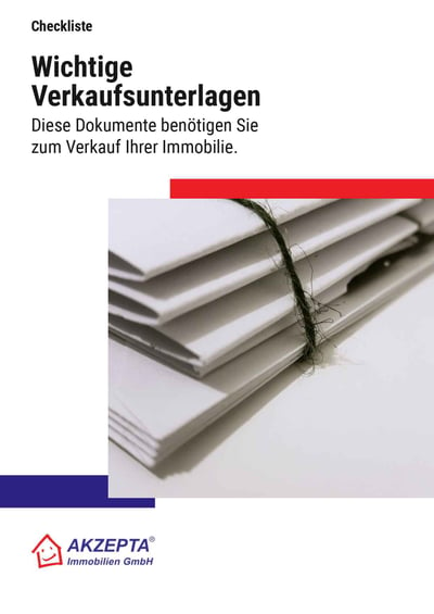 Cover für Wichtige Unterlagen für den Verkauf der Immobilie