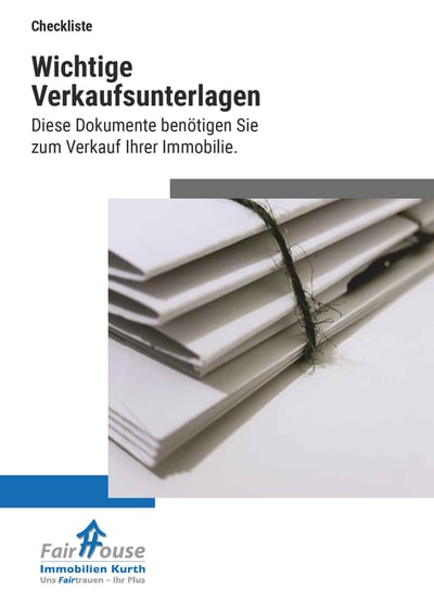 Cover für Wichtige Unterlagen für den Verkauf der Immobilie