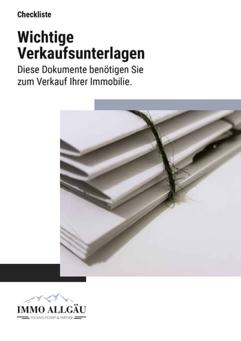 Cover für Wichtige Unterlagen für den Verkauf der Immobilie