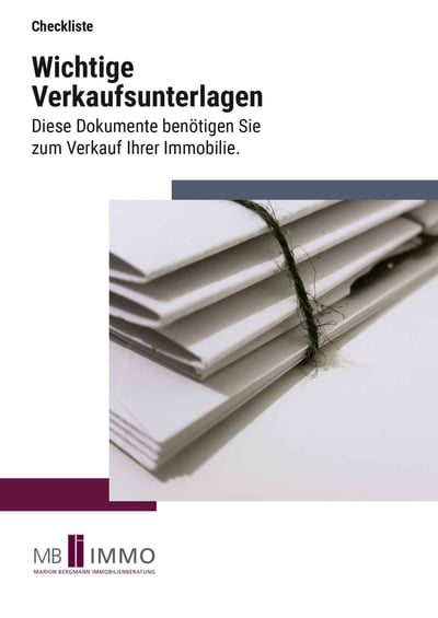 Cover für Wichtige Unterlagen für den Verkauf der Immobilie