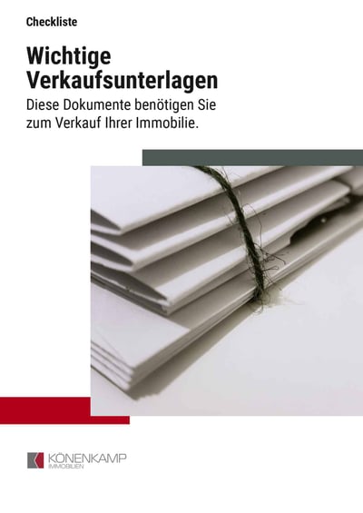 Cover für Wichtige Unterlagen für den Verkauf der Immobilie