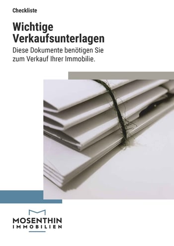 Cover für Wichtige Unterlagen für den Verkauf der Immobilie