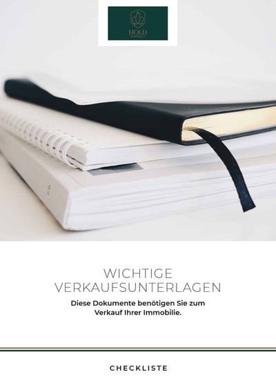 Cover für Wichtige Unterlagen für den Verkauf der Immobilie