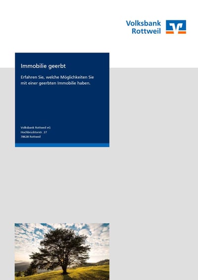 Cover für Immobilie geerbt