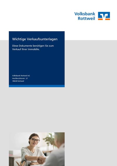 Cover für Wichtige Unterlagen für den Verkauf der Immobilie