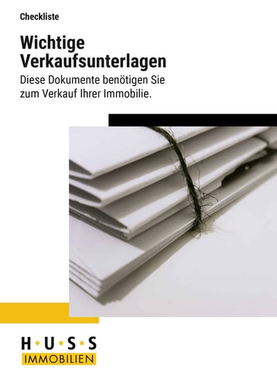 Cover für Wichtige Unterlagen für den Verkauf der Immobilie