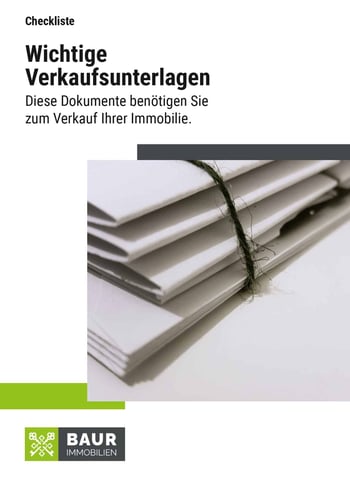 Cover für Wichtige Unterlagen für den Verkauf der Immobilie