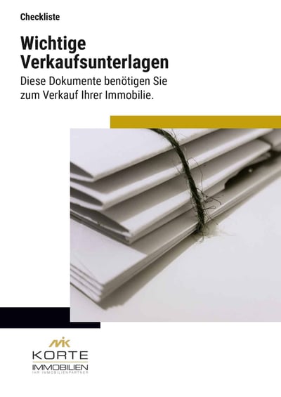 Cover für Wichtige Unterlagen für den Verkauf der Immobilie