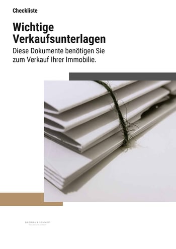 Cover für Wichtige Unterlagen für den Verkauf der Immobilie