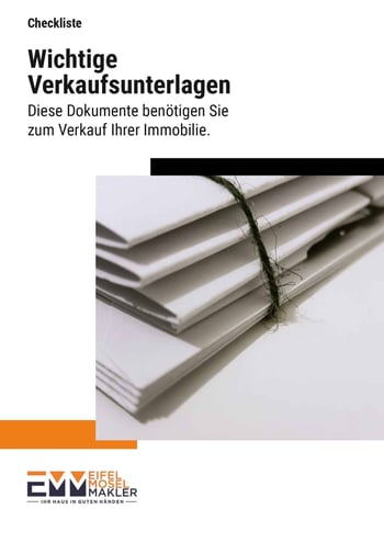 Cover für Wichtige Unterlagen für den Verkauf der Immobilie