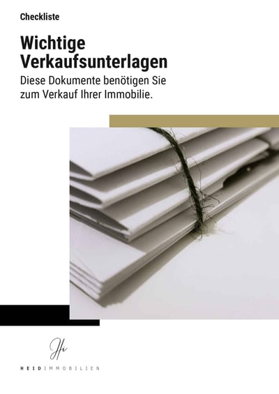 Cover für Wichtige Unterlagen für den Verkauf der Immobilie