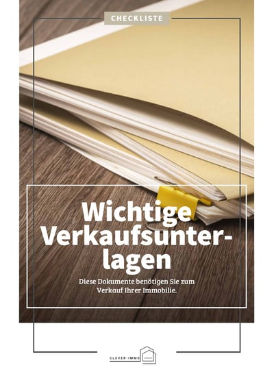 Cover für Wichtige Unterlagen für den Verkauf der Immobilie
