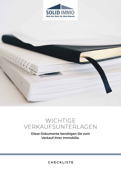Cover für Wichtige Unterlagen für den Verkauf der Immobilie