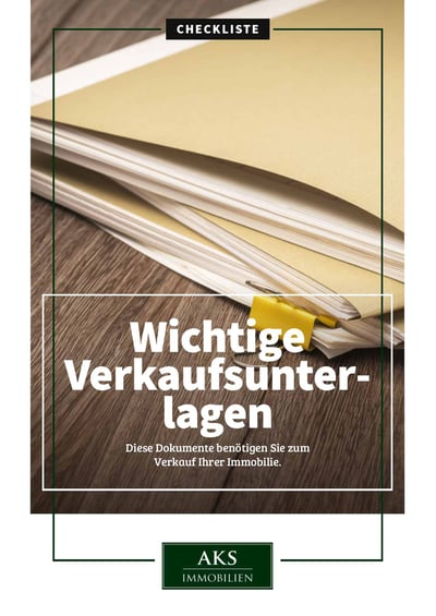Cover für Wichtige Unterlagen für den Verkauf der Immobilie